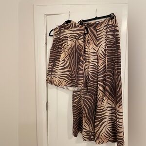 Zimmerman silk animal print pant set